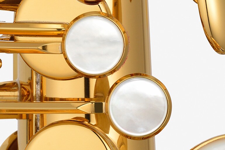 Perlmutt-Klappenauflage