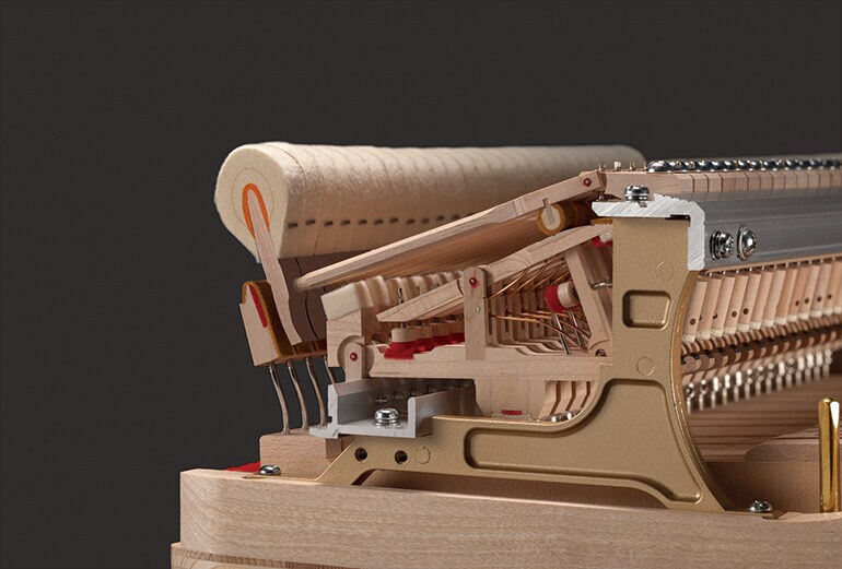 Detailbild der optimierten Tastaturmechanik