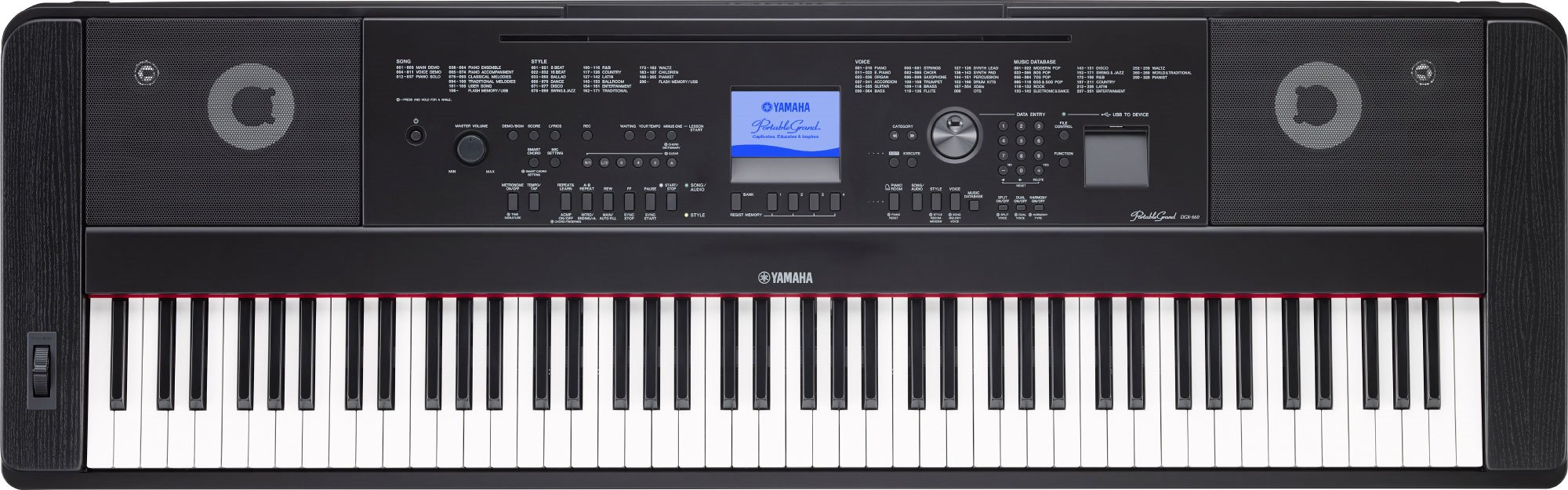 yamaha dgx 660 weighted keys