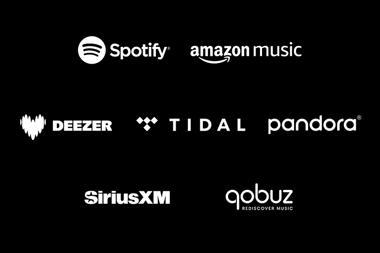 Image of various music streaming services