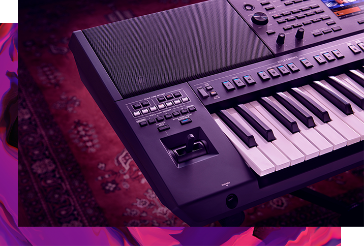 Das Yamaha Arranger Workstation Keyboard mit der Bezeichnung PSR-A5000 verfügt über einen Joystick und einen Scale Tuner