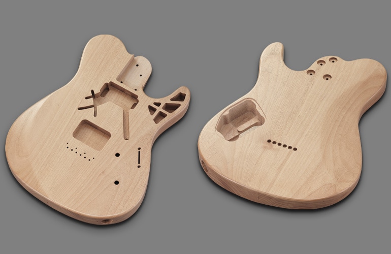 Korpusform der Pacifica SC Standard Plus mit Schlitz- und Kammerverarbeitung