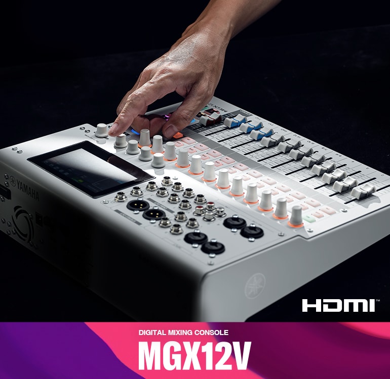 Yamaha Digitales Mischpult MGX12V mit 18 Kanälen und Video-Interface