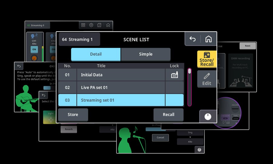 Yamaha URX22: Schnelle Setup-Änderungen mit Szenenabruf